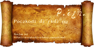 Poczkodi Örkény névjegykártya